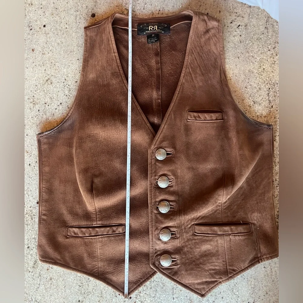 Ralph Lauren RRL Double RL leather vest - Picture 4 of 6